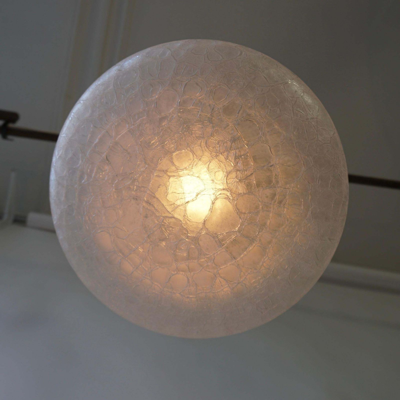 photo furniture Doria Pendant Lamp Clear Art Glass And Chrome 1960s 1970s Hanging Lamp