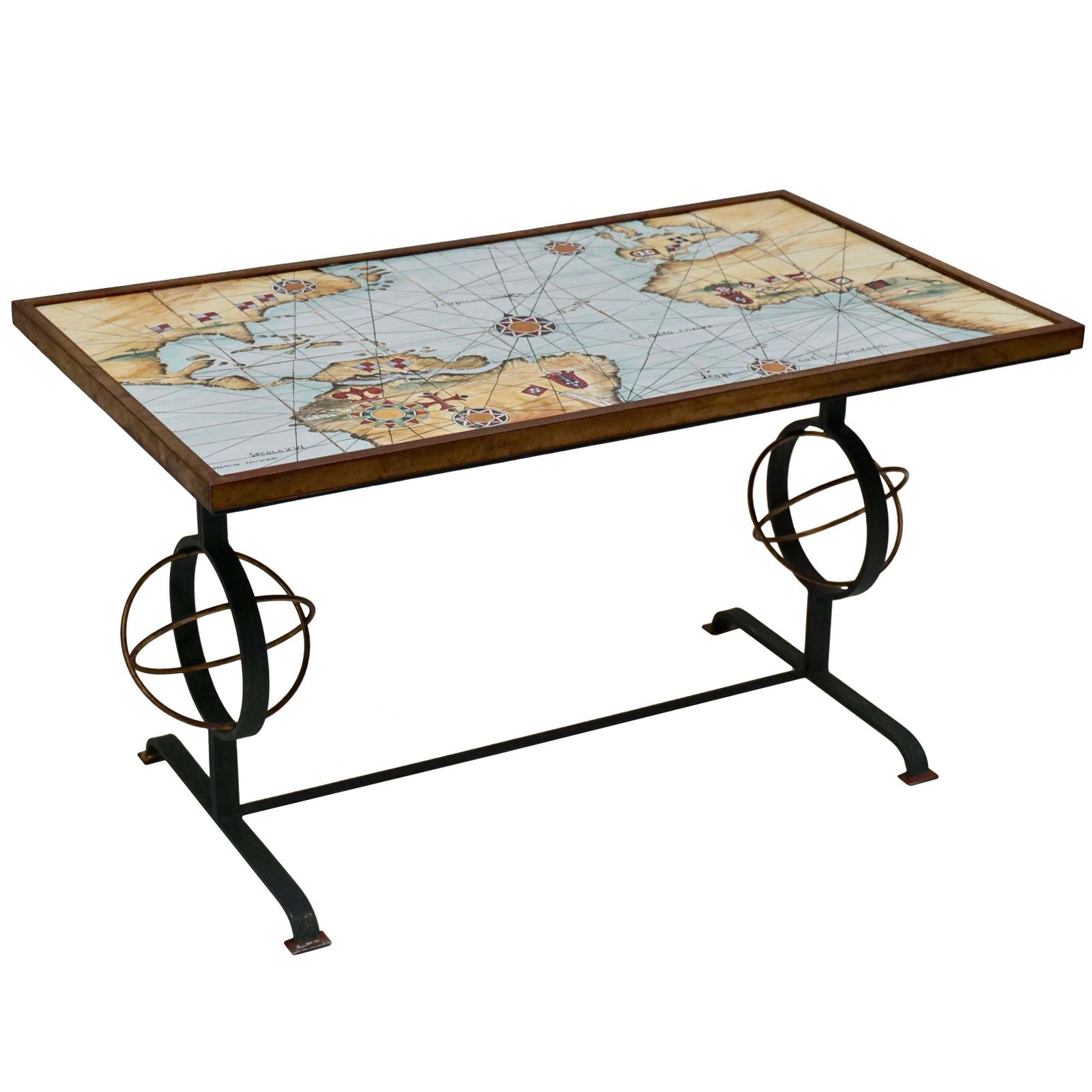 Rare And Elegant Italian Coffee Table By Ceramiche Zaccacnini