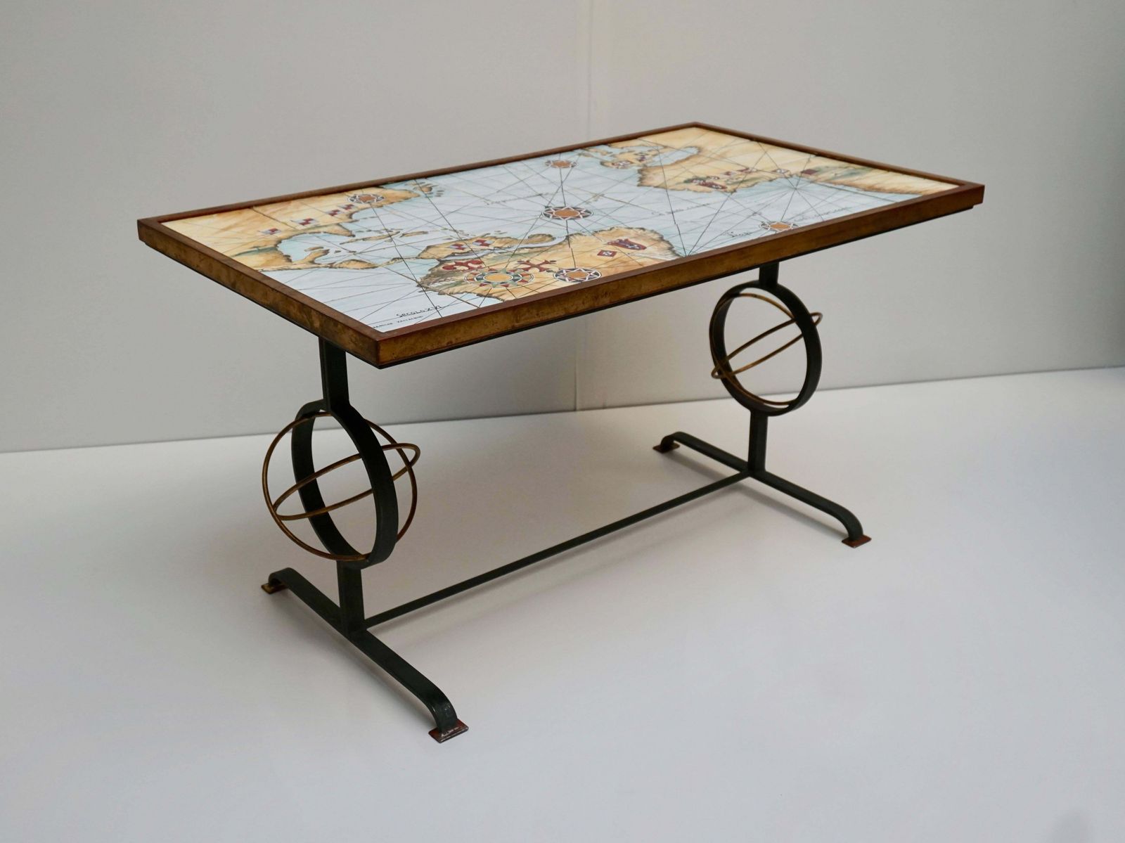 photo furniture Rare And Elegant Italian Coffee Table By Ceramiche Zaccacnini