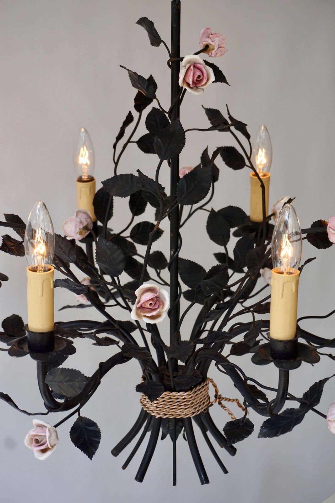 Italian Porcelain Flower Chandelier photo buy