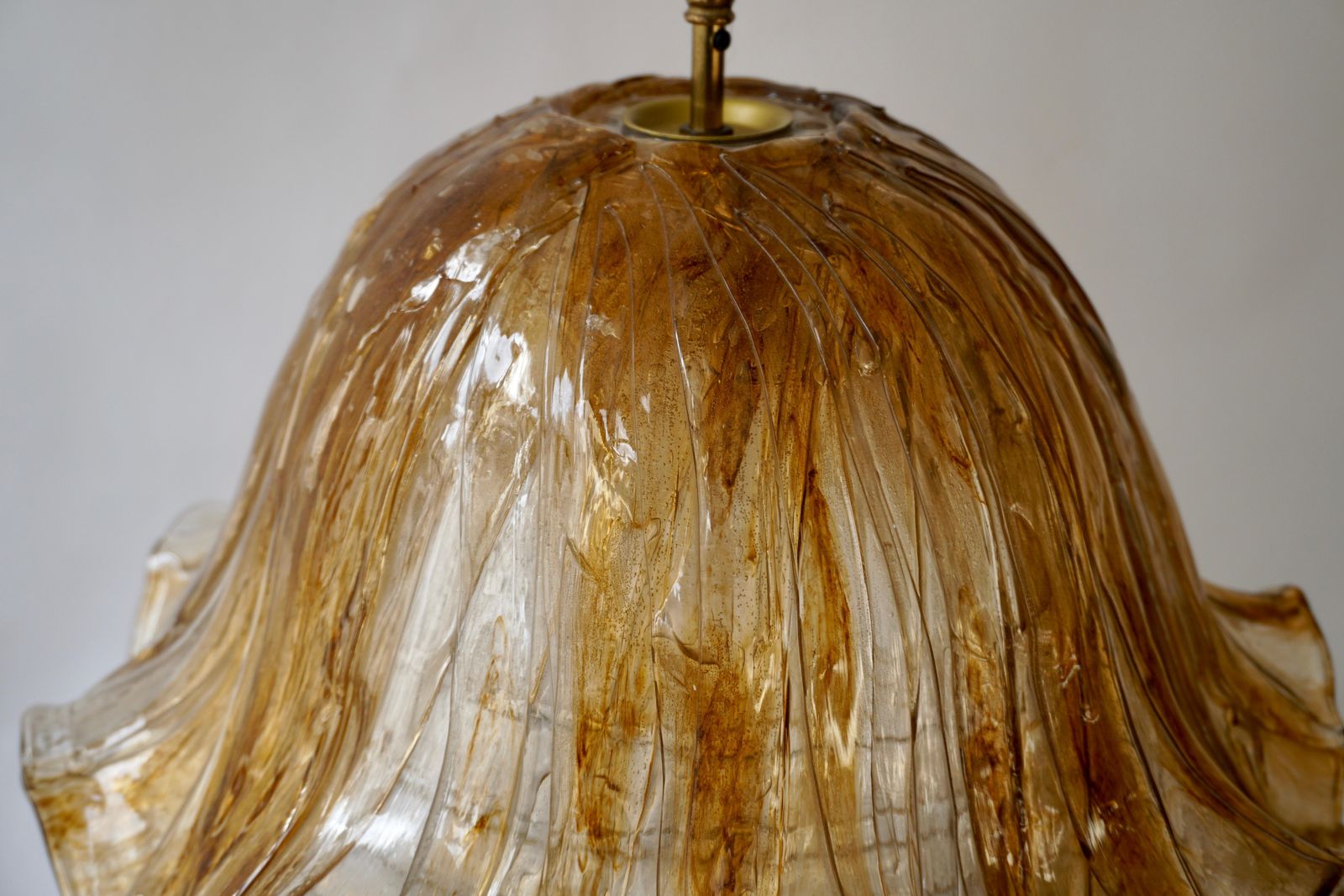 Lighting Brown And Transparent Acrylic Pendant Lamp, 1970s photo