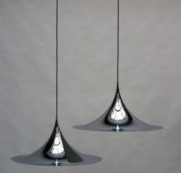 One Of Two Huge Semi Pendal Ceiling Lights By Fog & Mørup photo furniture