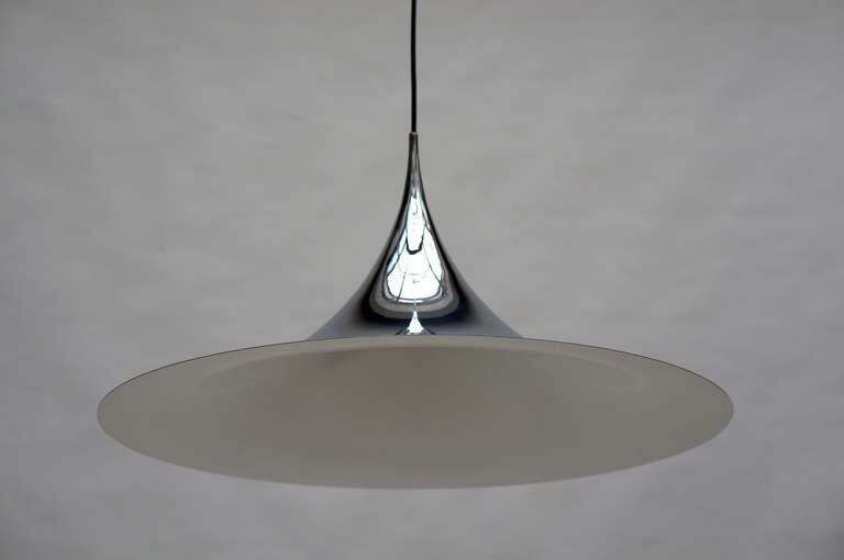 photo for sale One Of Two Huge Semi Pendal Ceiling Lights By Fog & Mørup