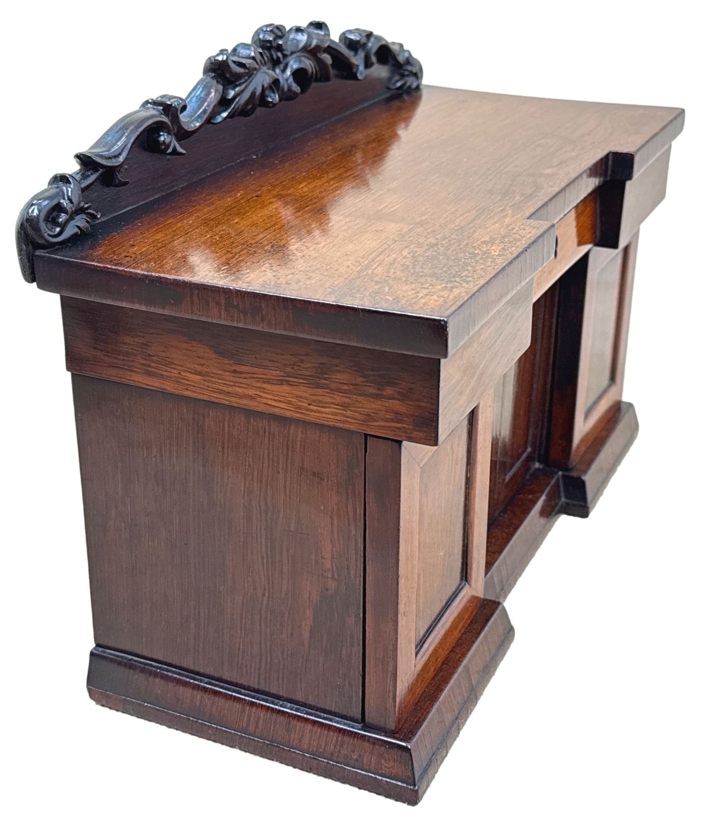 Rosewood Regency Tea Caddy Miniature Sideboard (England, Circa 1835) photo vinterior