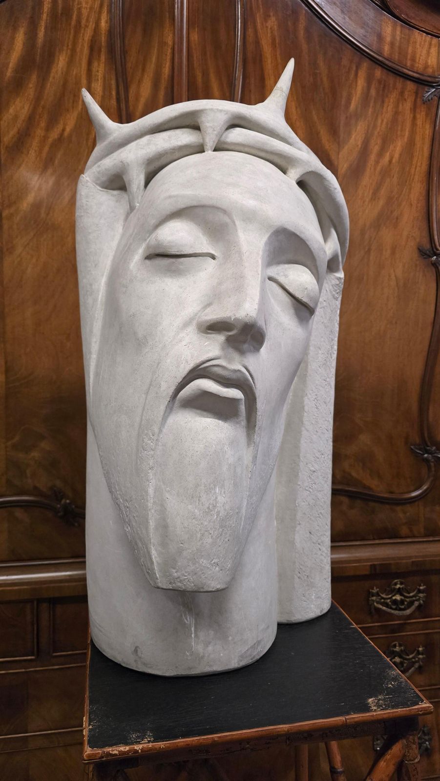 Beautiful Art Deco Plaster Bust Of Christ By A. Gille photo Art