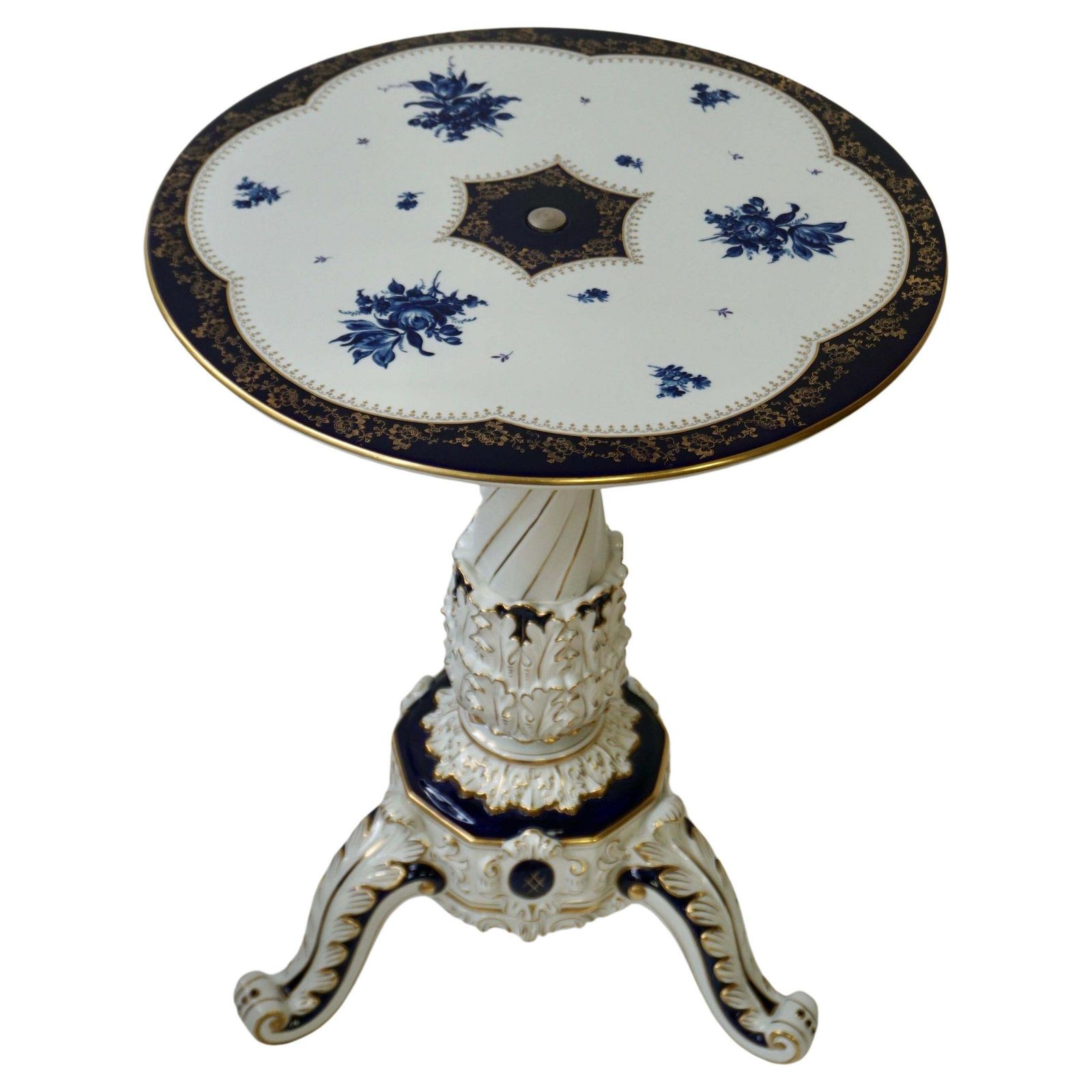 Porcelain Hollywood Regency Style Side End Table, Germany, 20th Century