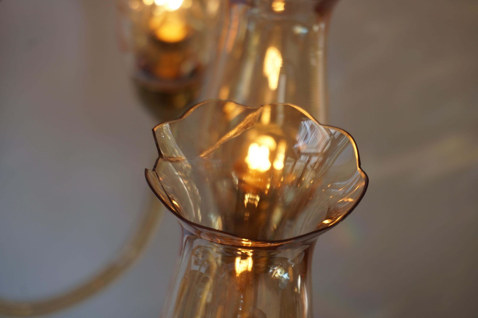 photo vintage Italian Midcentury Style Murano Venetian Crystal Chandelier
