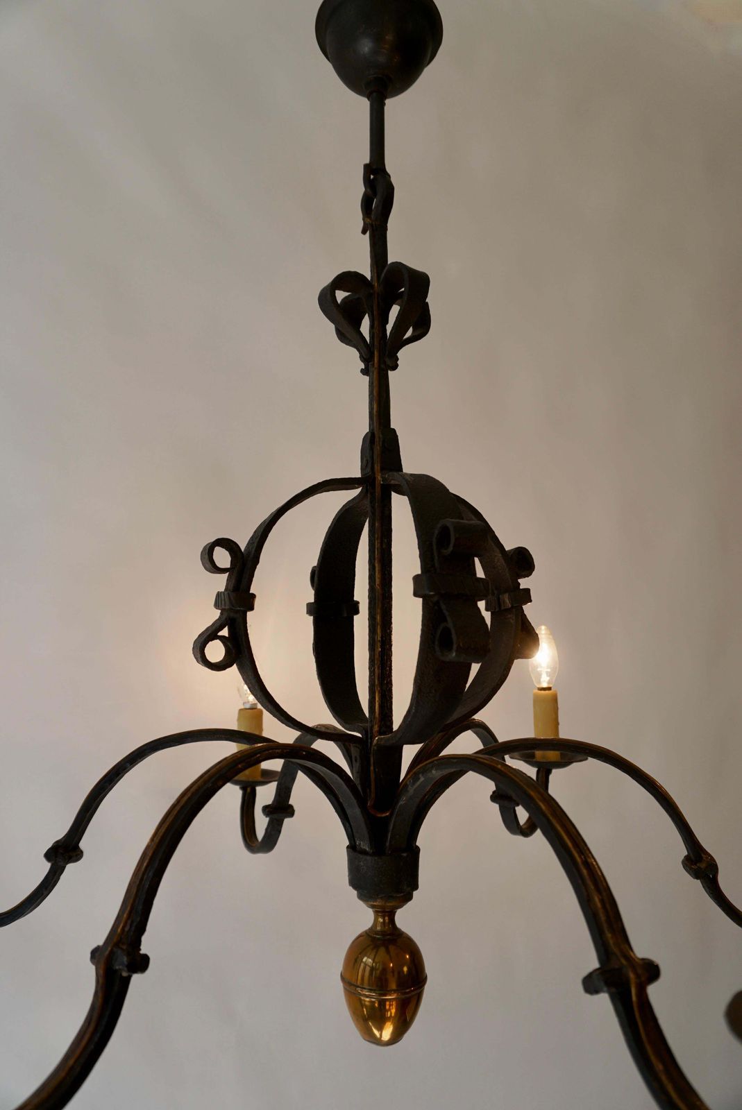 photo for sale Wrought Iron Chandelier, France