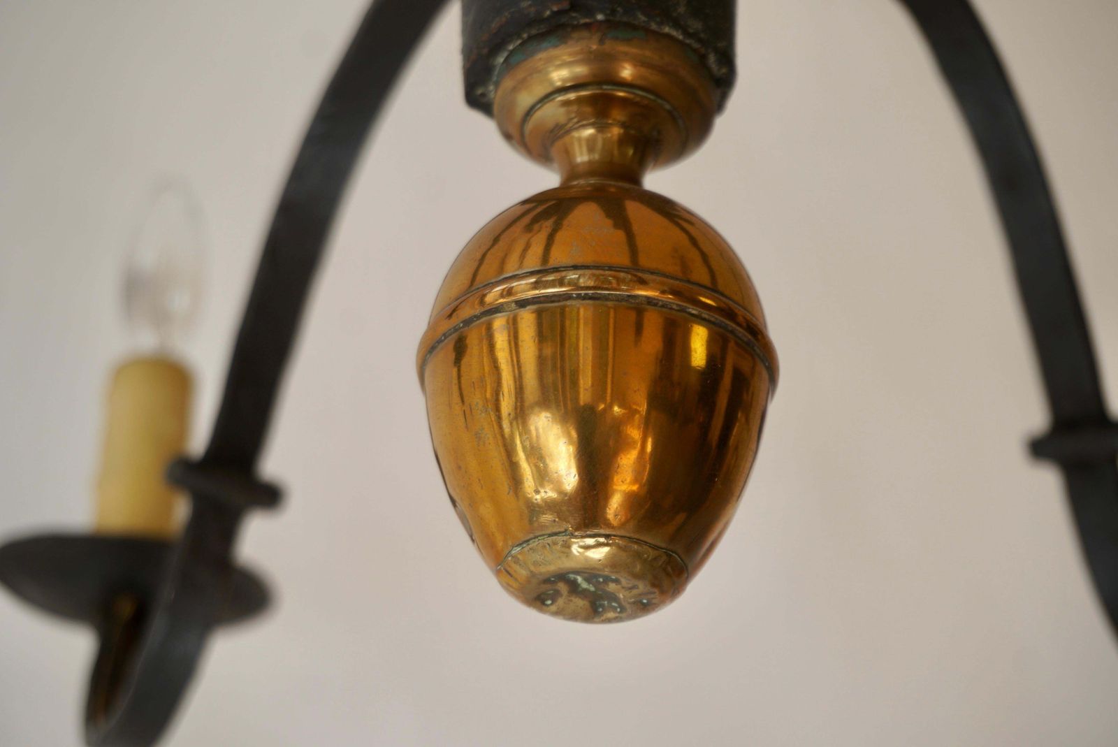 Lighting Wrought Iron Chandelier, France photo
