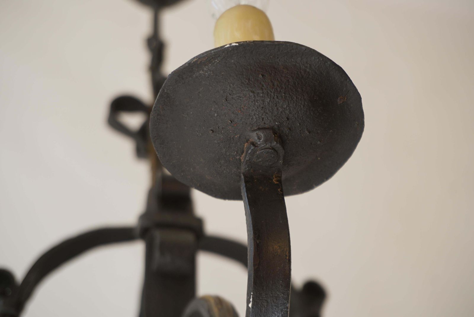 1871.0 Wrought Iron Chandelier, France photo