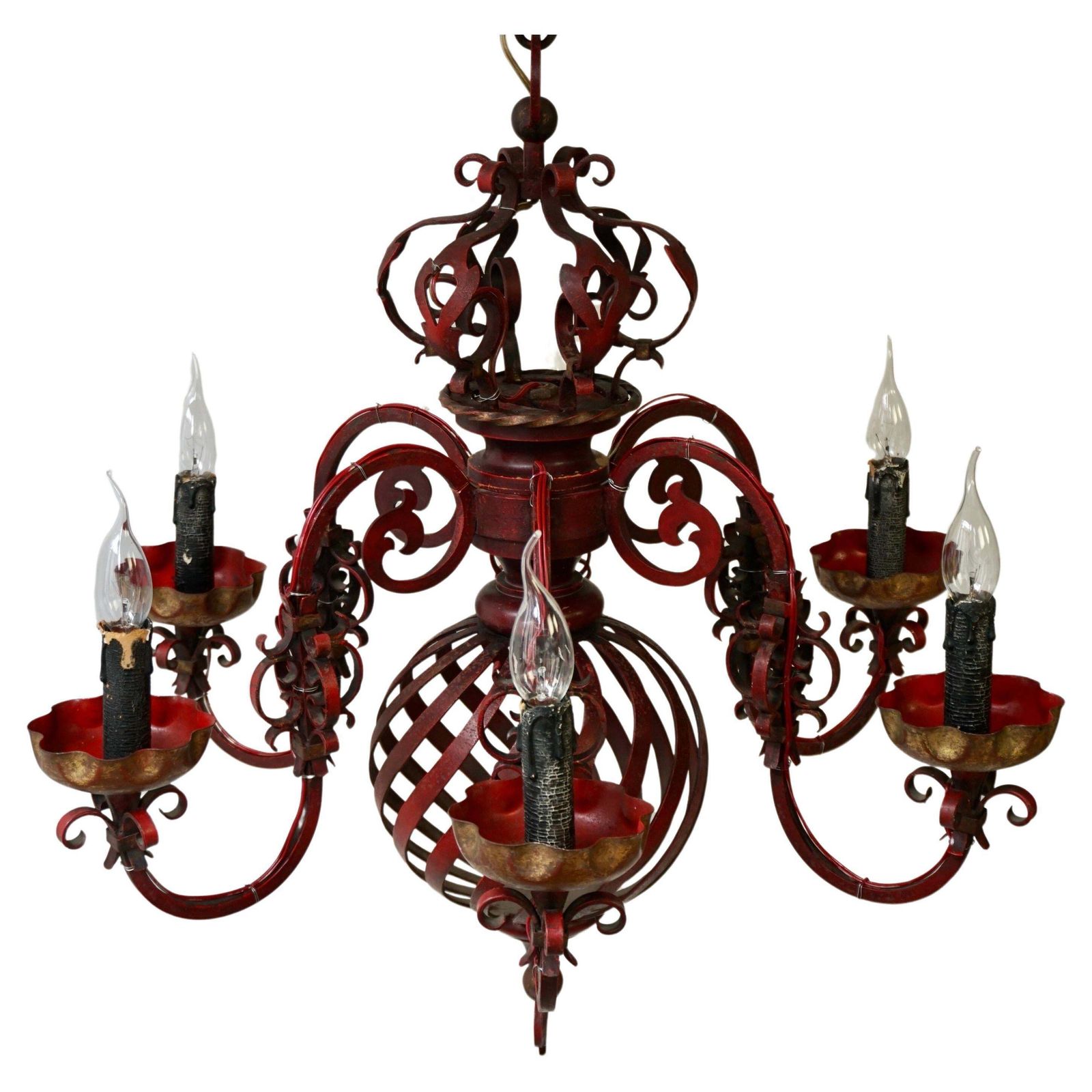 French Wrought Iron Chandelier photo furniture