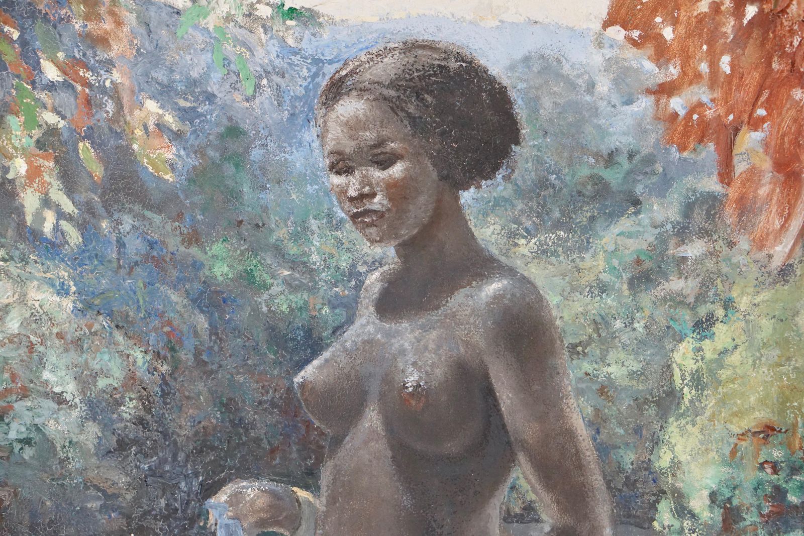 Figurative Painting Of A African Nude Woman By Rob Francken photo furniture
