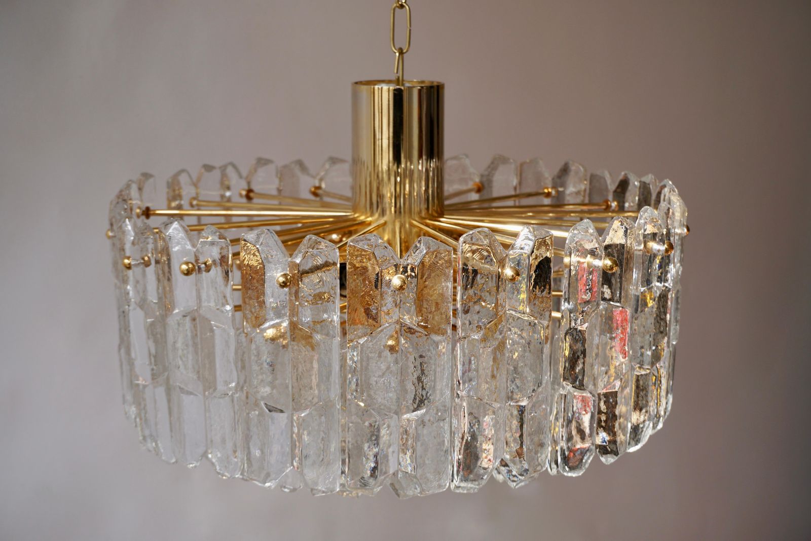 One Kalmar Chandeliers Palazzo Gilt Brass And Glass Austria, 1970s photo buy
