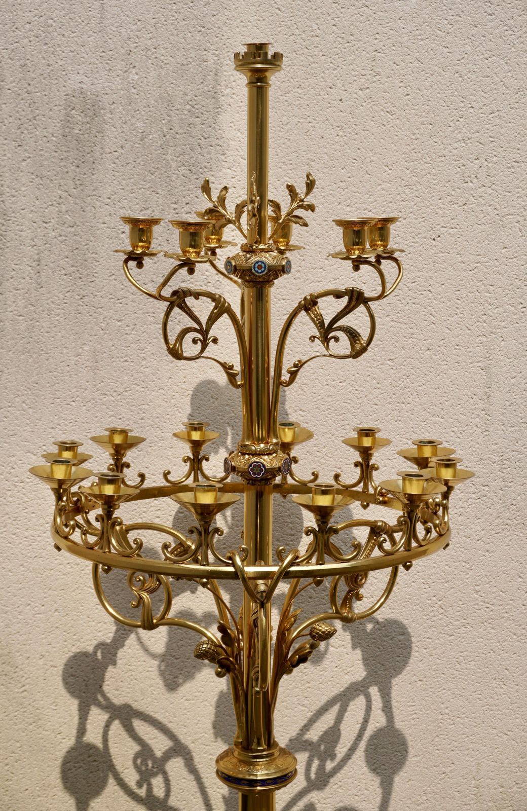Large Church Antique Torcheres Floor Candlestick For 19 Candles photo Home Decor