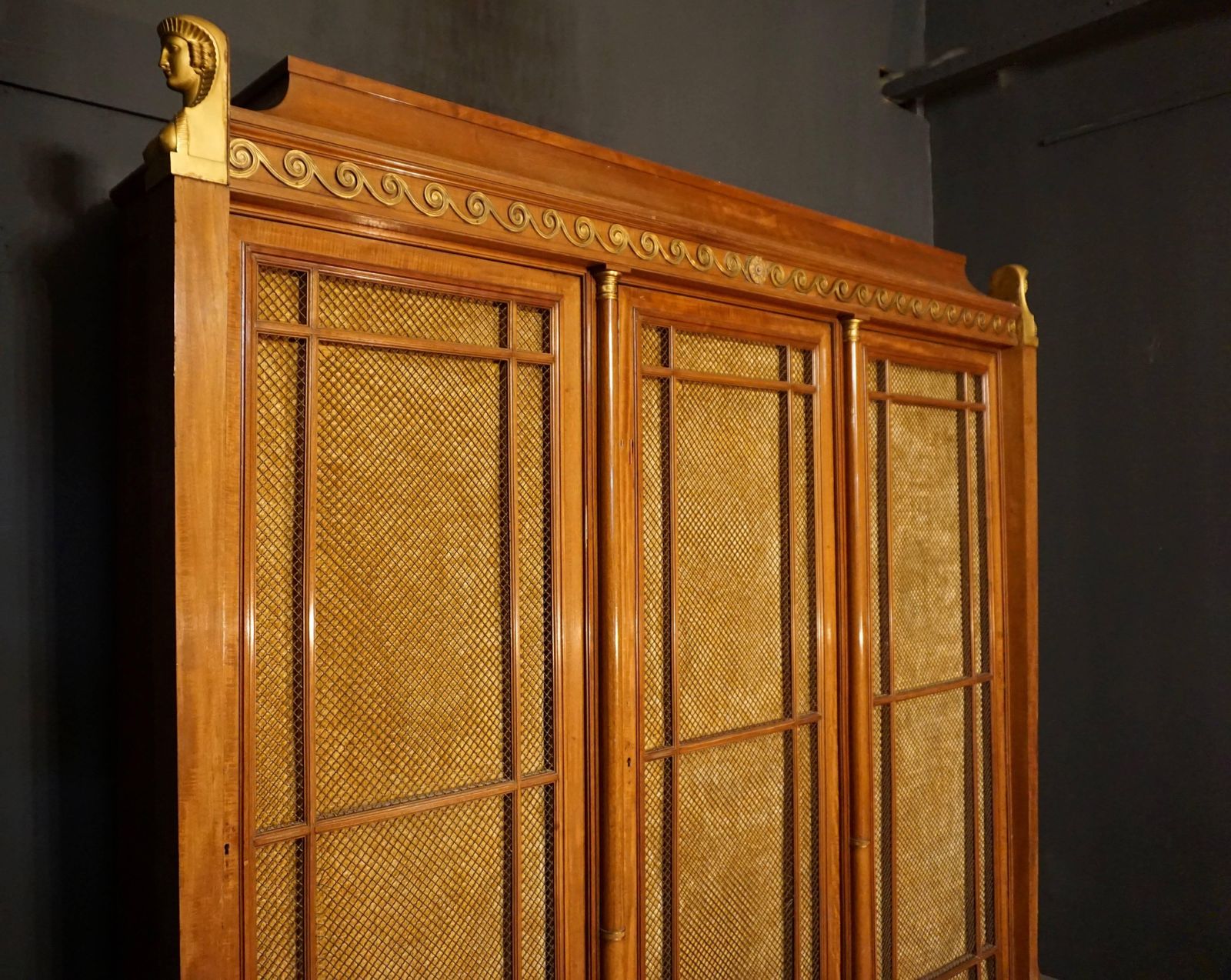 Rare And Magnificent Neoclassical Mahogany Bibliotheque Bookcase photo buy