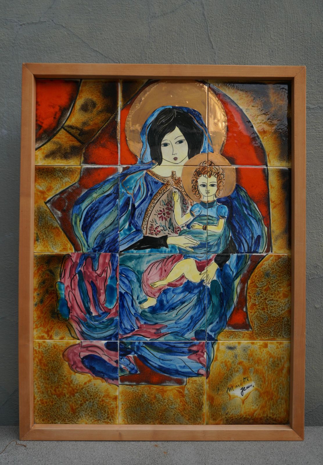 Madonna And Child Ceramic Wall Decoration photo furniture
