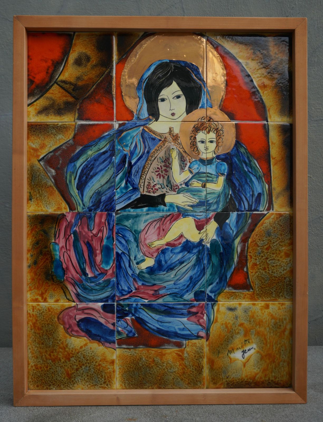 Madonna And Child Ceramic Wall Decoration photo vinterior