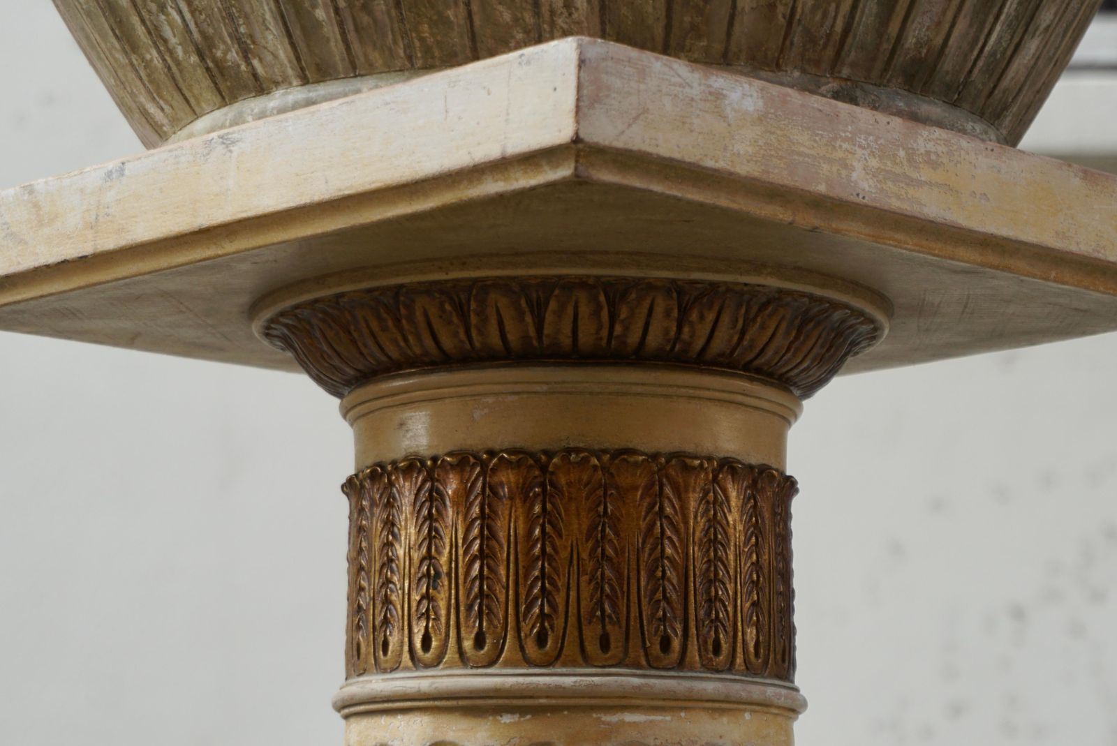 photo vinterior Ornate Pedestal Terracotta Cherub Planter Stand