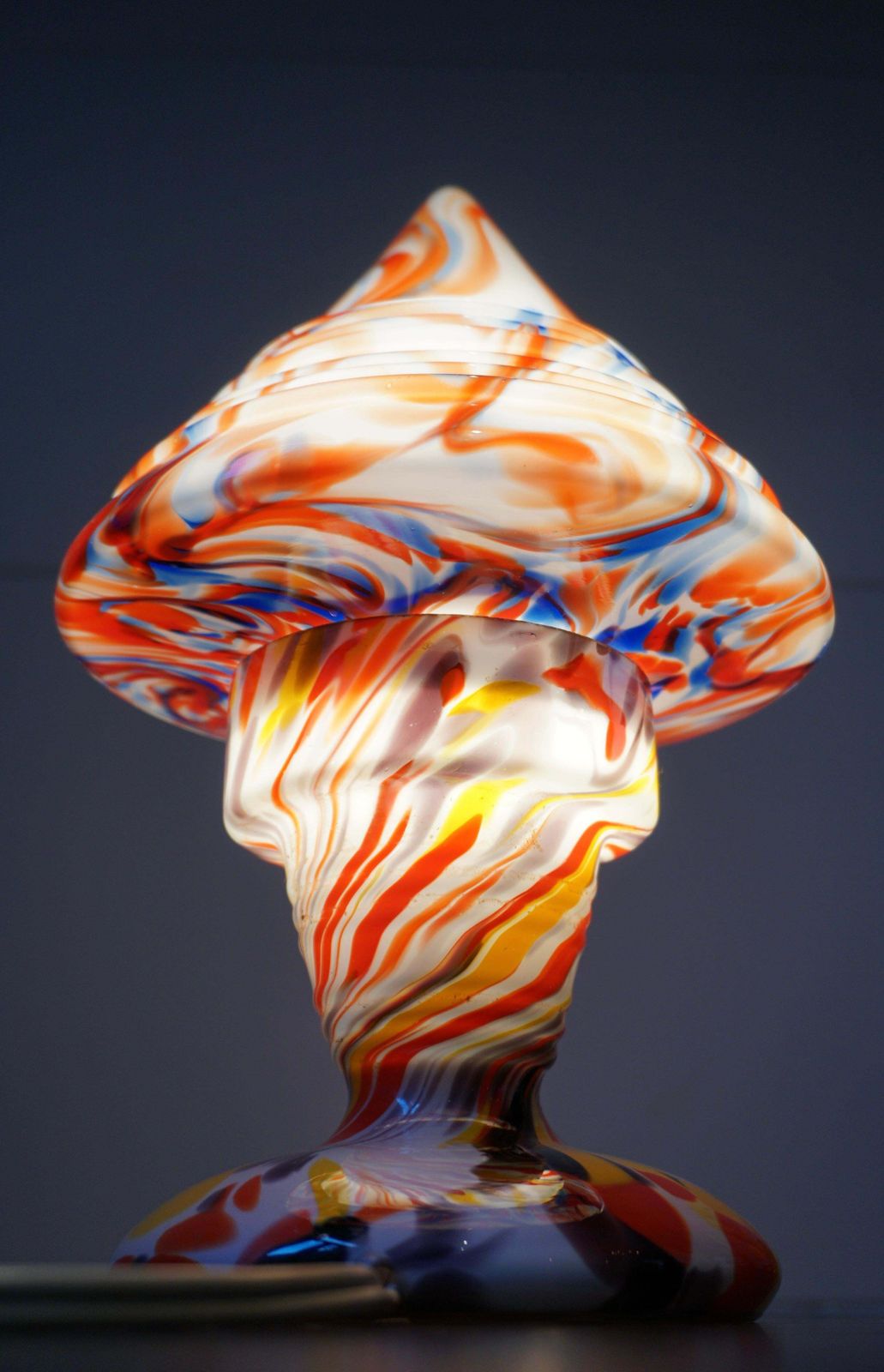 photo for sale Multicoloured Fratelli Toso Millefiori Lamp, Murano, Circa 1910