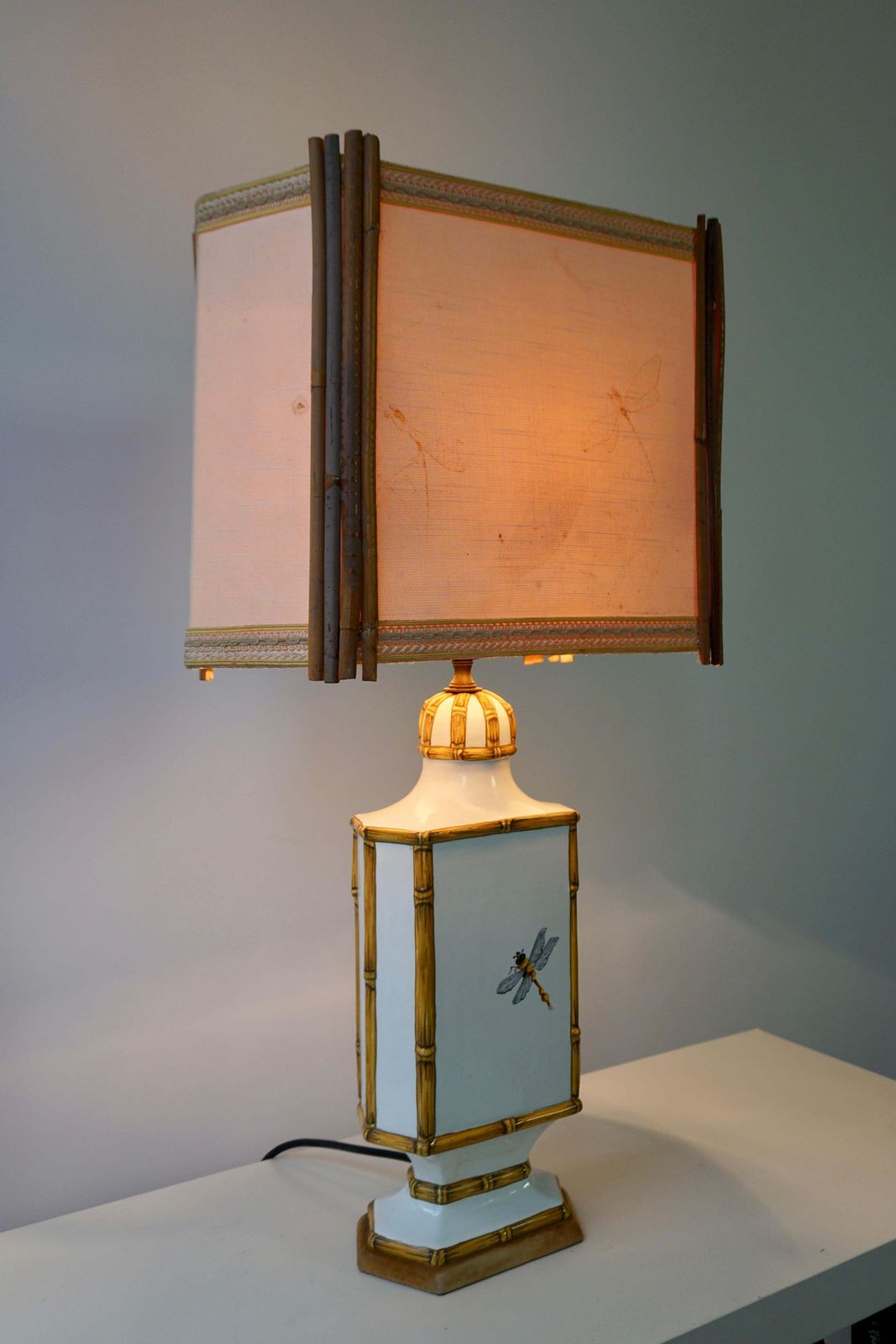 Art Nouveau Dragonfly Table Lamp photo for sale