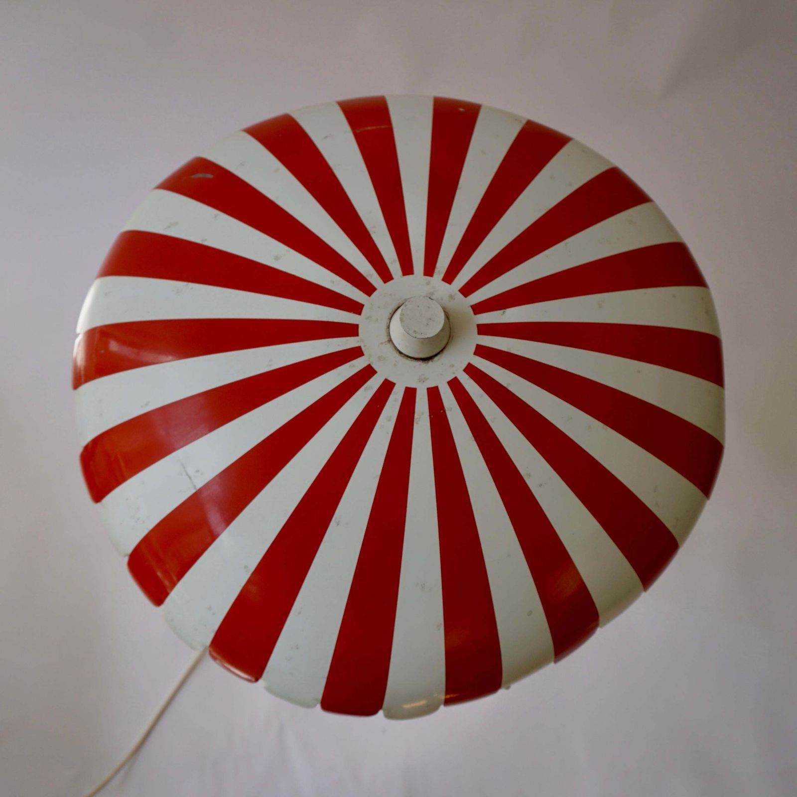 photo for sale Charming Vintage Garden Lamp From The 1950s   Red And White