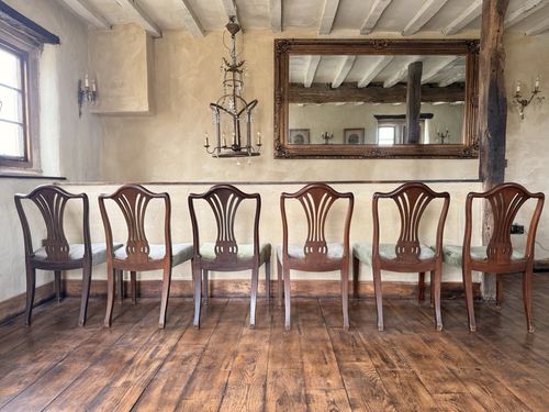 Furniture Rare Original Howard & Sons Antique Green Carver Elbow Dining Chairs Set Of 8 photo