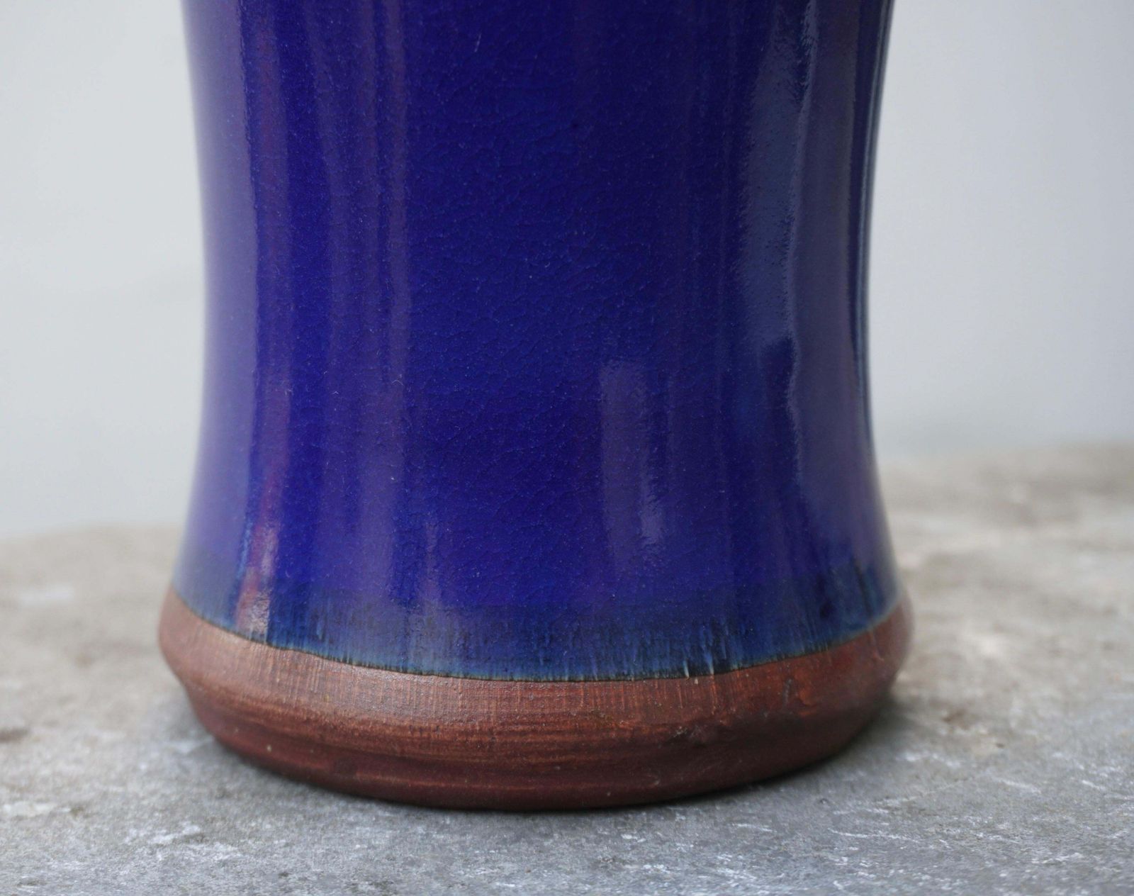 photo furniture Pair Of Cobalt Blue Vases, Wired Into Lamps