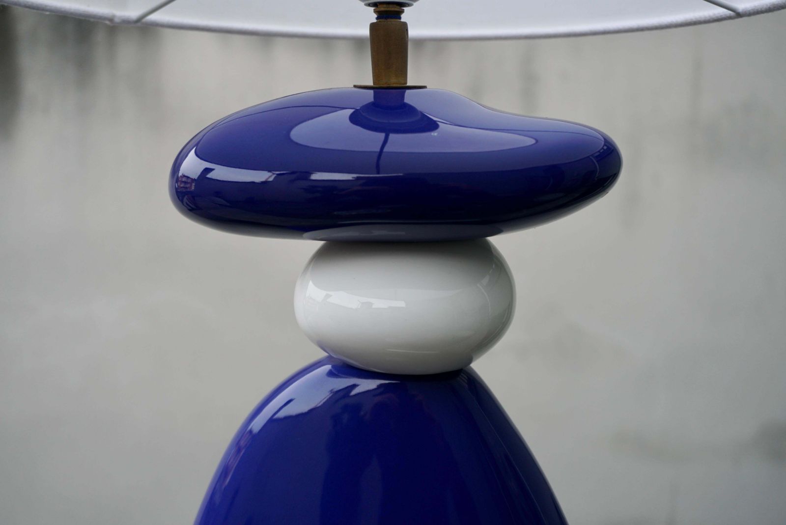 Large Ceramic Lamp By Francois Chatain photo vintage