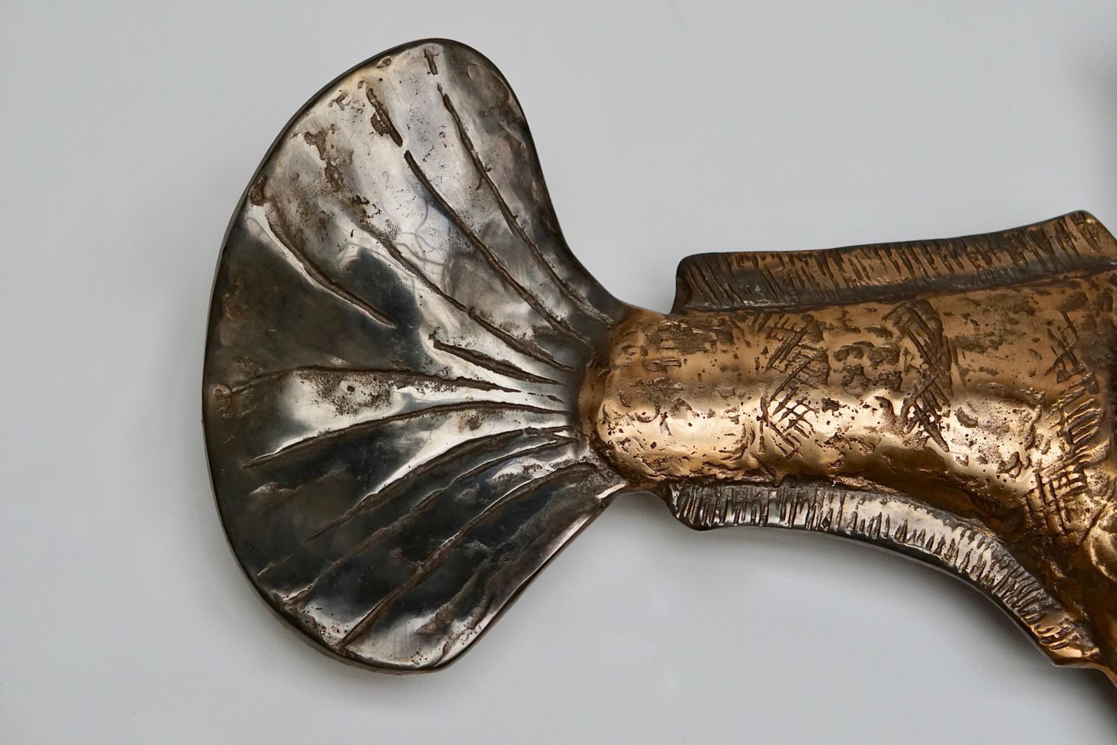 Bronze Wall Sconce Sculpture In The Shape Of A Fish photo 1231.0