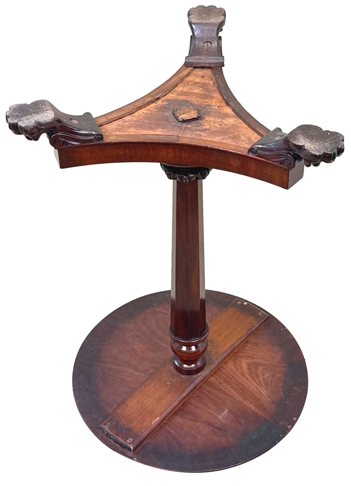 Mid 19th Century Chess Top Lamp Table (England, Circa 1840) photo vintage