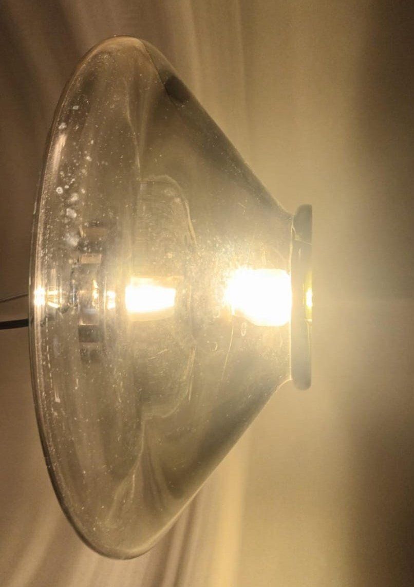 Pair Of Smoky Murano Sconces / Flush Mounts By Leucos photo buy