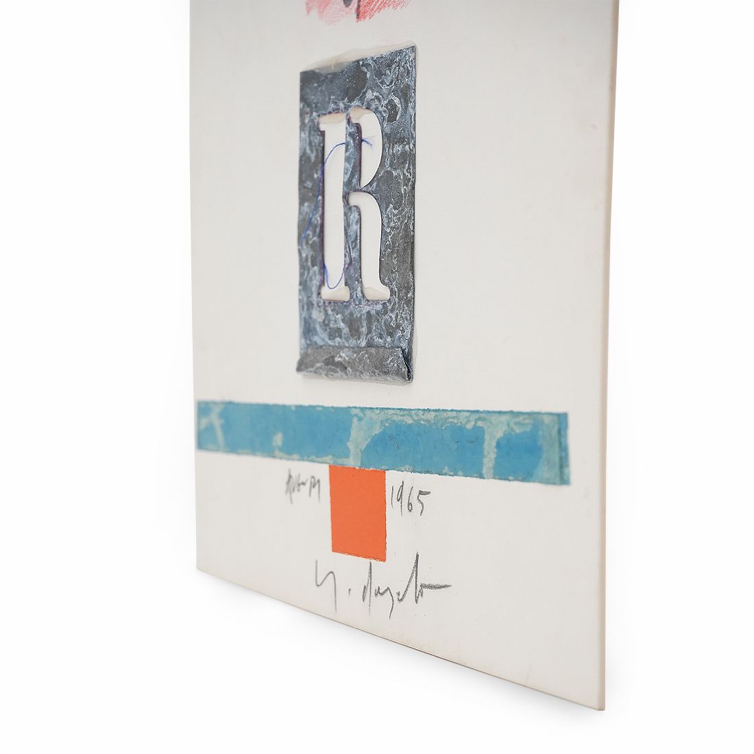 Mixed Media On Cardboard And Collage By Sergio Dangelo, 1960s photo vintage