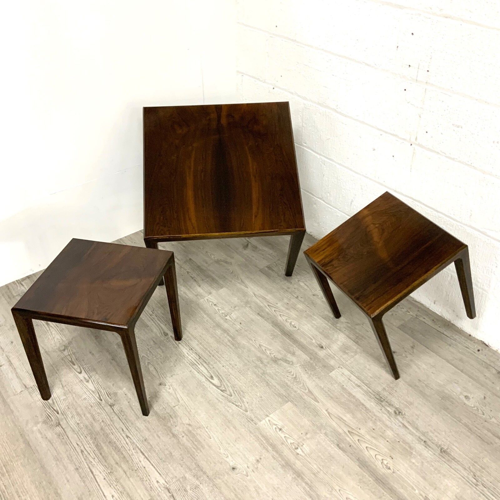 photo furniture Mid Century Danish Rosewood Side Tables And Coffee Table For Cfc Silkeborg