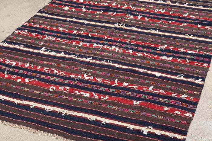 Kelim Rug, Woven By Hand From Sheep's Wool photo Textiles