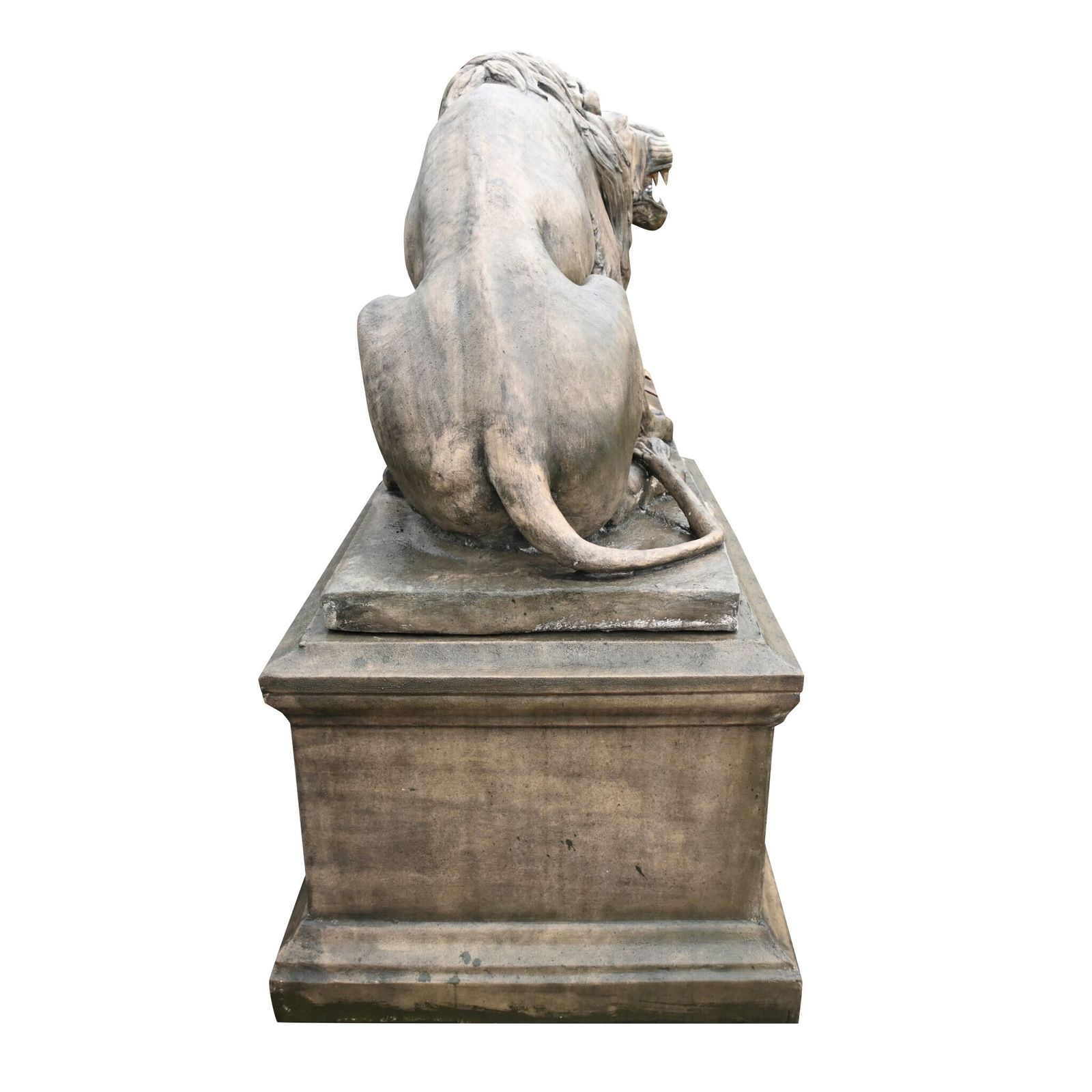 Pair Lifesize Lion Gatekeeper Statues Stone Country House photo buy