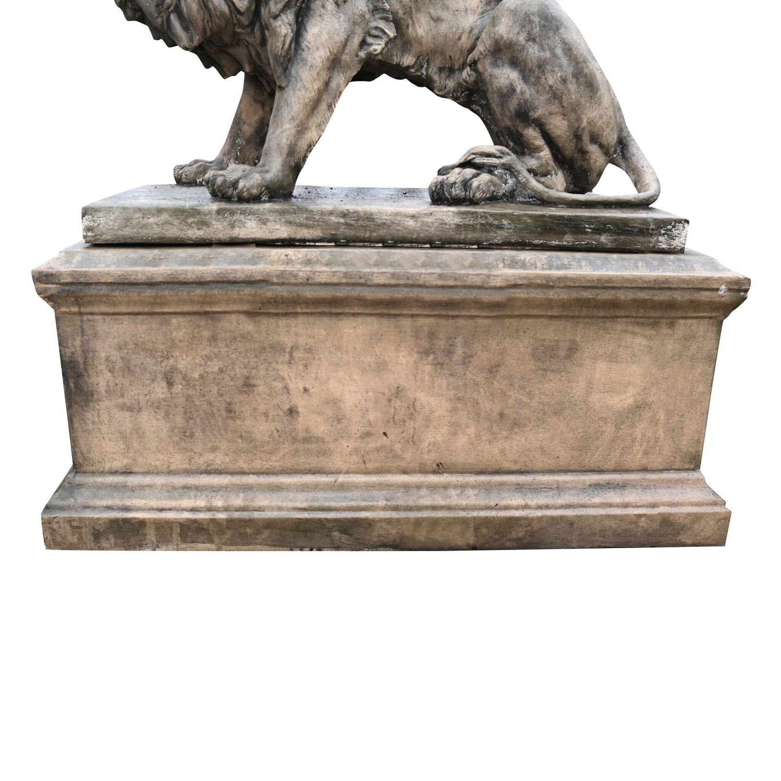 5995.0 Pair Lifesize Lion Gatekeeper Statues Stone Country House photo