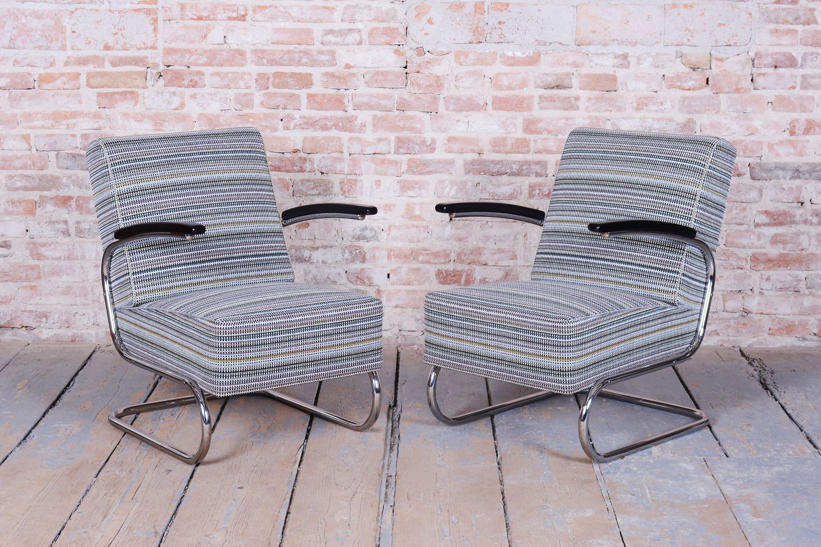 Restored Bauhaus Armchair, By Mücke   Melder, Chrome Plated Steel, Czech, 1930s photo buy