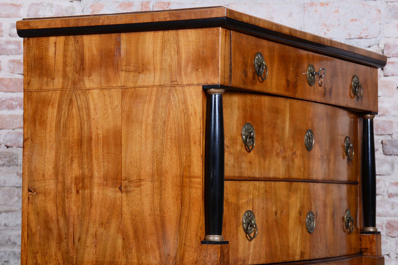 Furniture Restored Empire Chest Of Drawers, Walnut, Maple, Spruce, Austria, 1820s photo