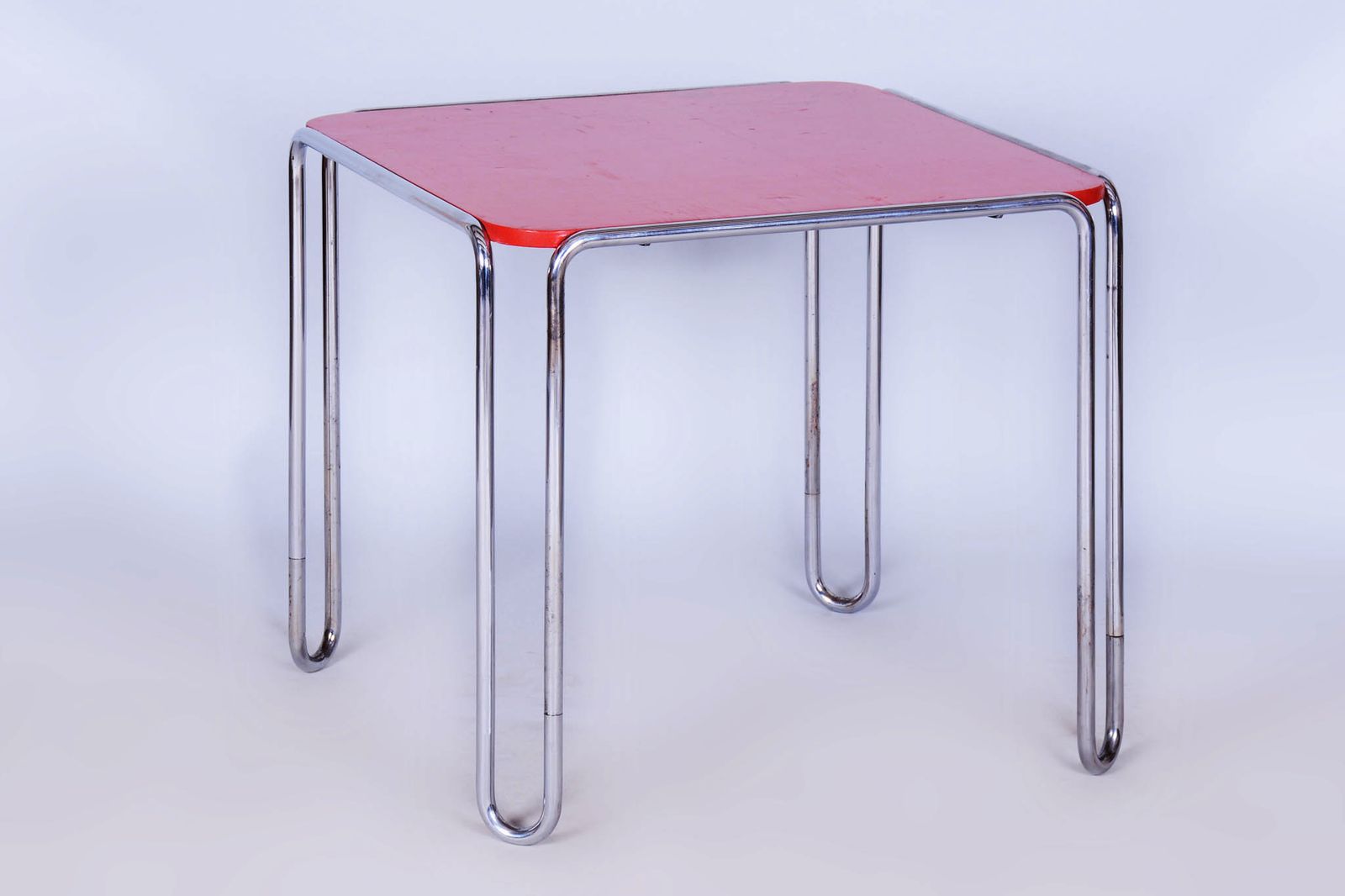 Restored Art Deco Dining Table, By Thonet, Chrome, Steel, Germany, 1930s