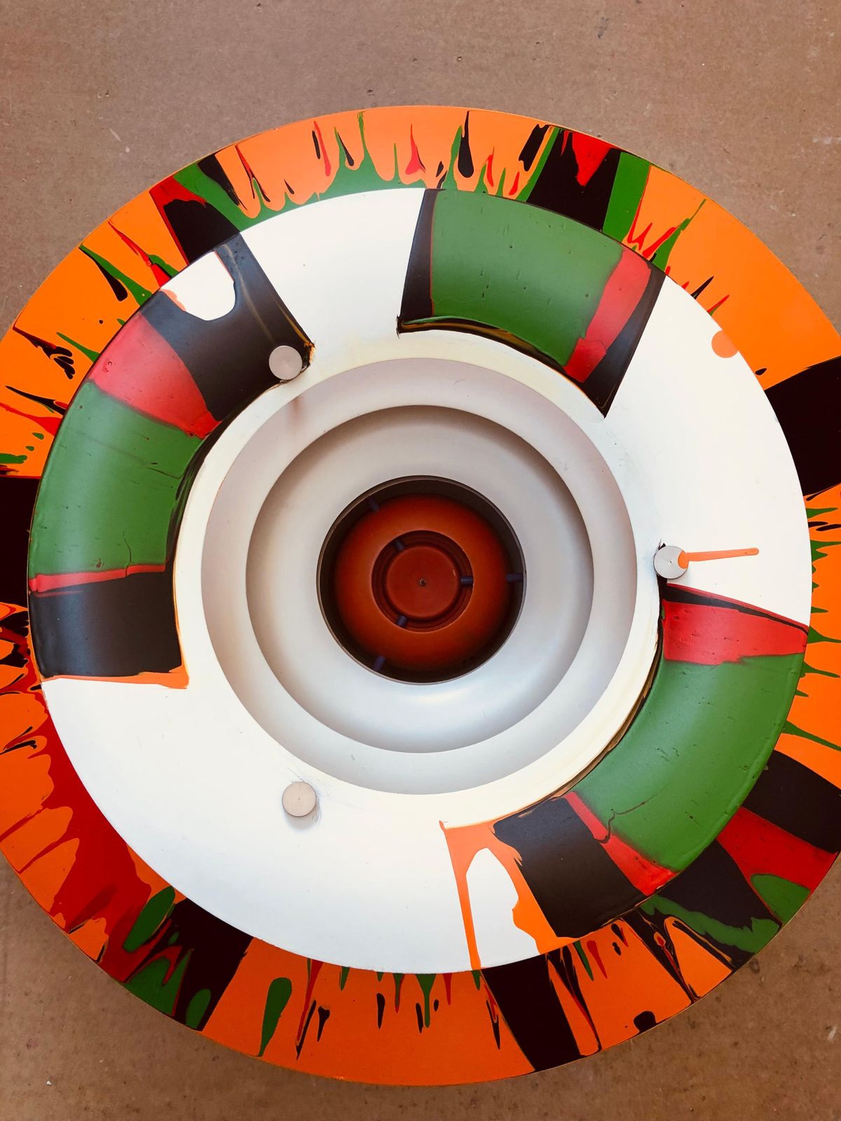 photo vinterior Iconic Vintage Ph5 Chandelier For Louis Poulsen Of Dk With Abstract Art Work