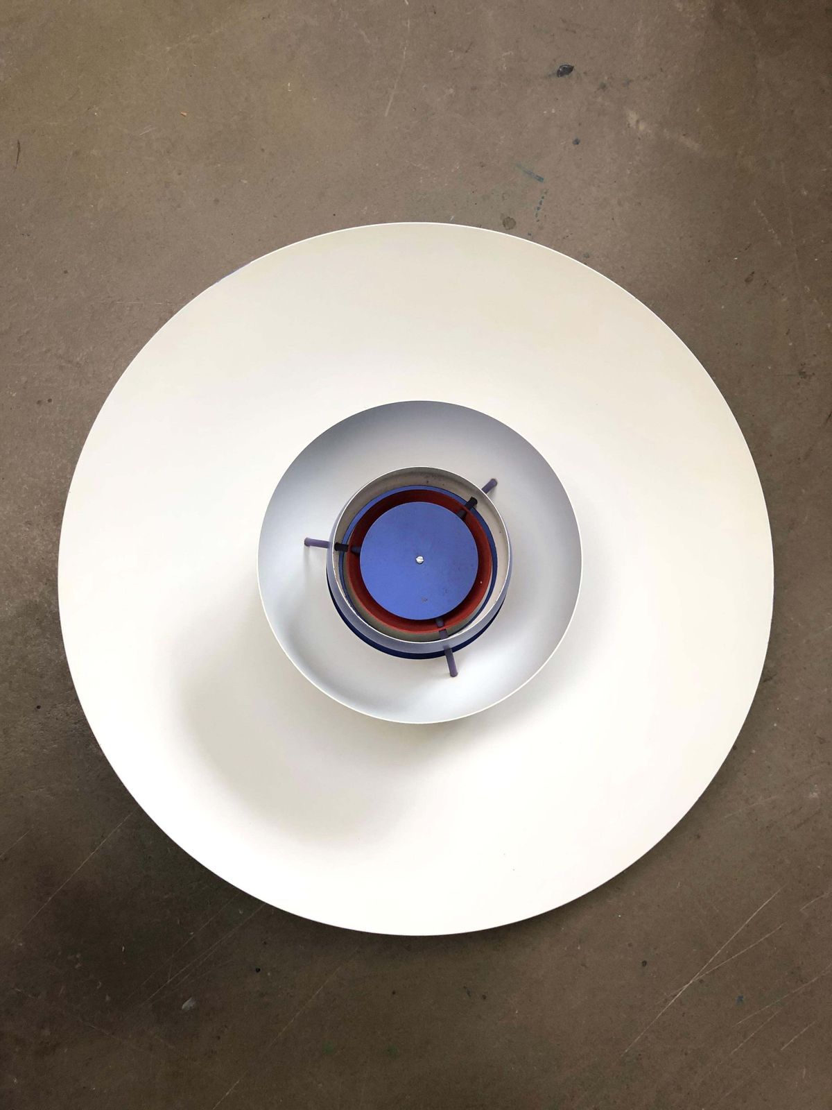 photo vinterior Iconic Vintage Ph5 Chandelier For Louis Poulsen Of Dk With Abstract Art Work