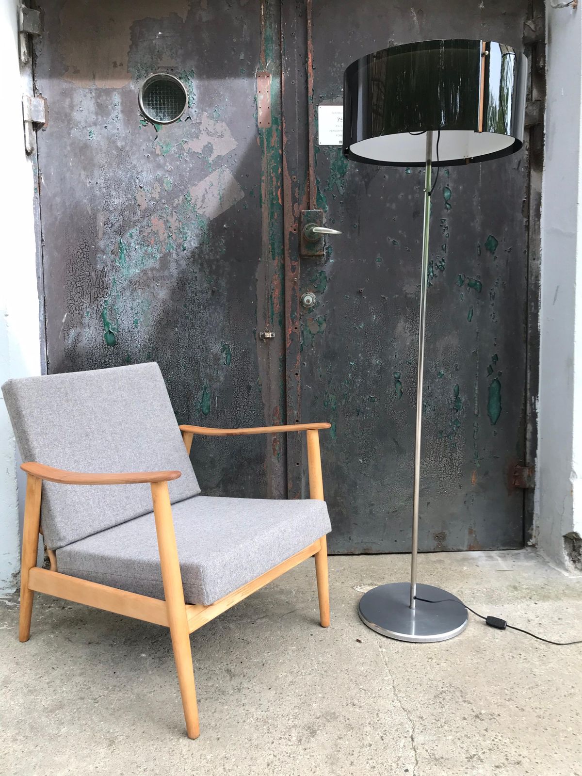 Danish Midcentury Floor Lamp In A Very Stylish Period Design By Kemp & Lauritzen photo vintage