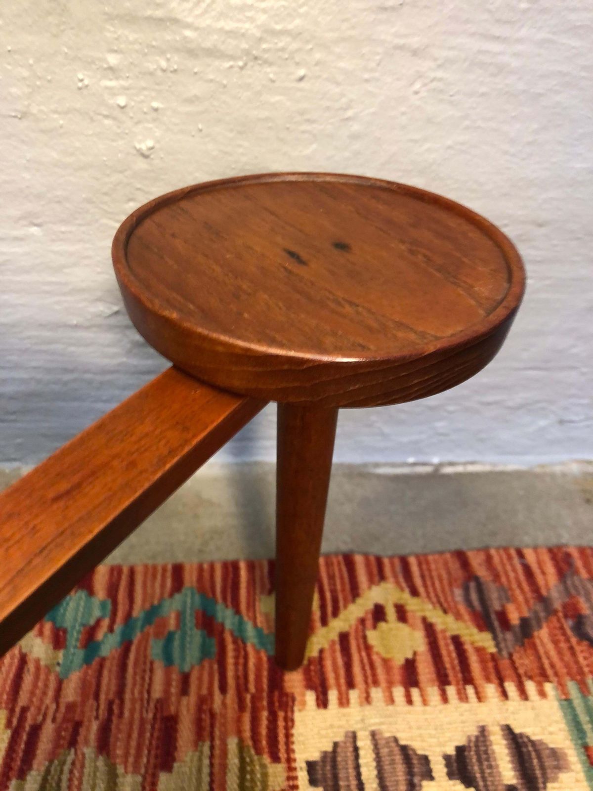 photo furniture Vintage Teak Floor Lamp With Maija Isola Lamp Shade