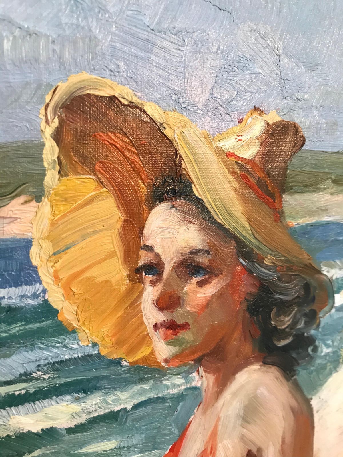 photo furniture Christian Aabye Tage Oil On Canvas Of Beach Scene