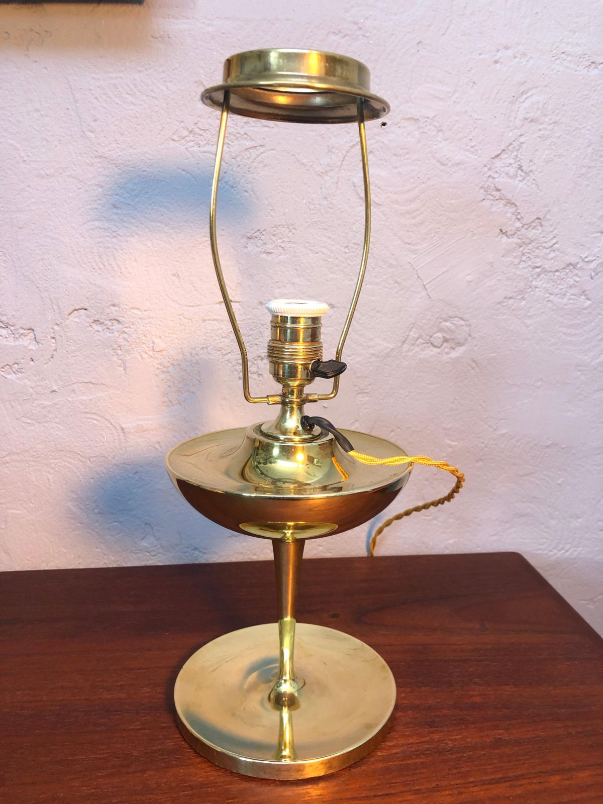 426.0 Antique Swedish Brass Oil Lampe By Böhlmarks Of Stockholm photo