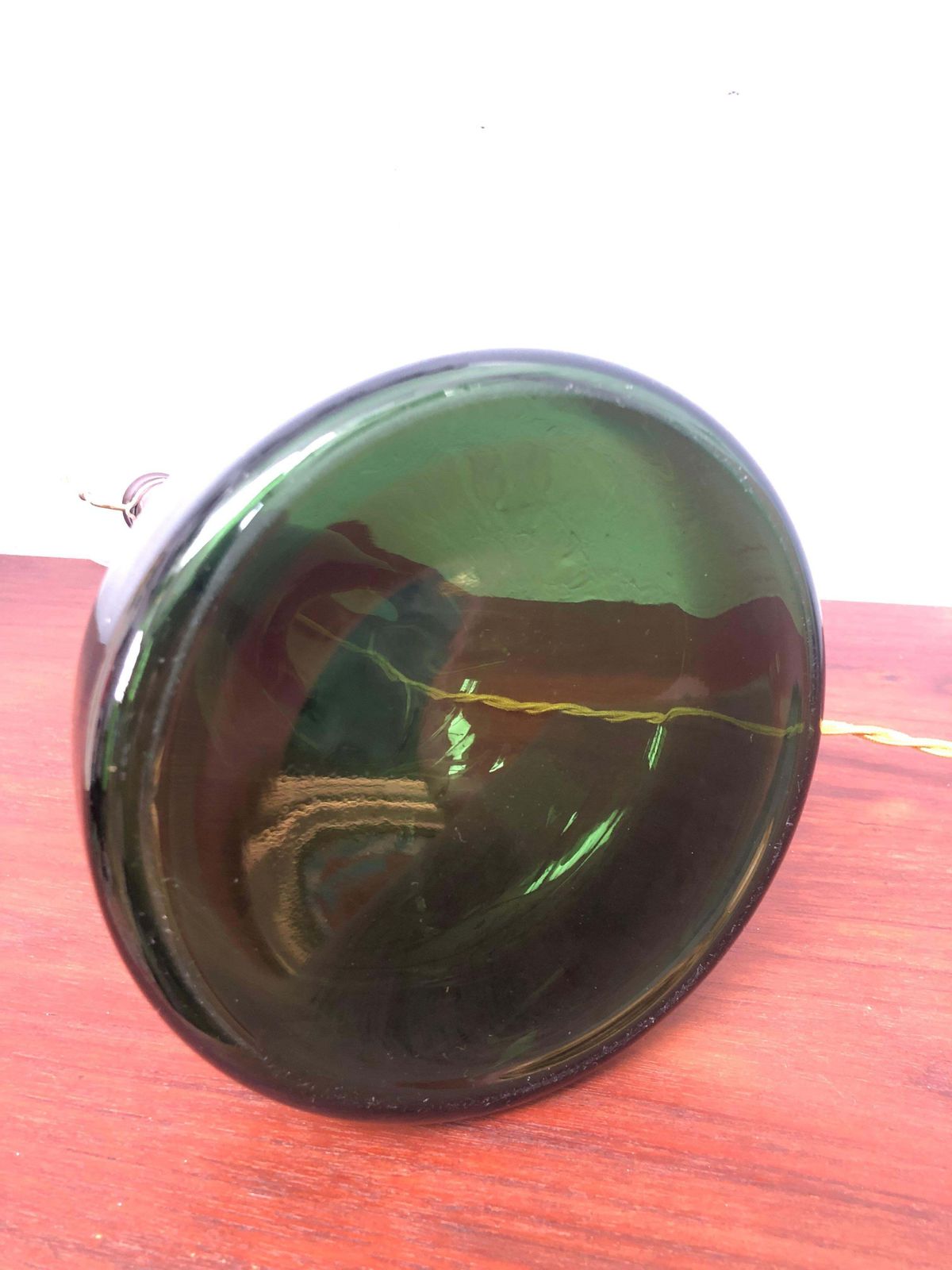 Vintage Dark Green Glass Table Lamp By Biilman Petersen For Le Klint photo Lighting