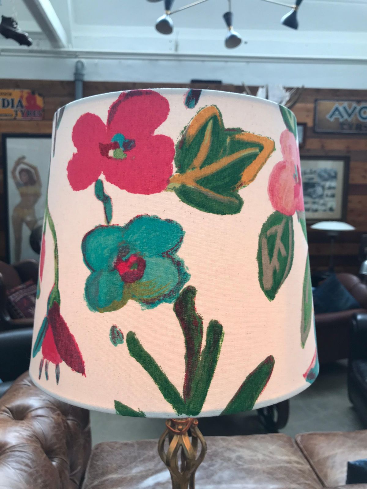 Large Antique Brass Table Lamp In The Manner Of Was Benson photo 581.0