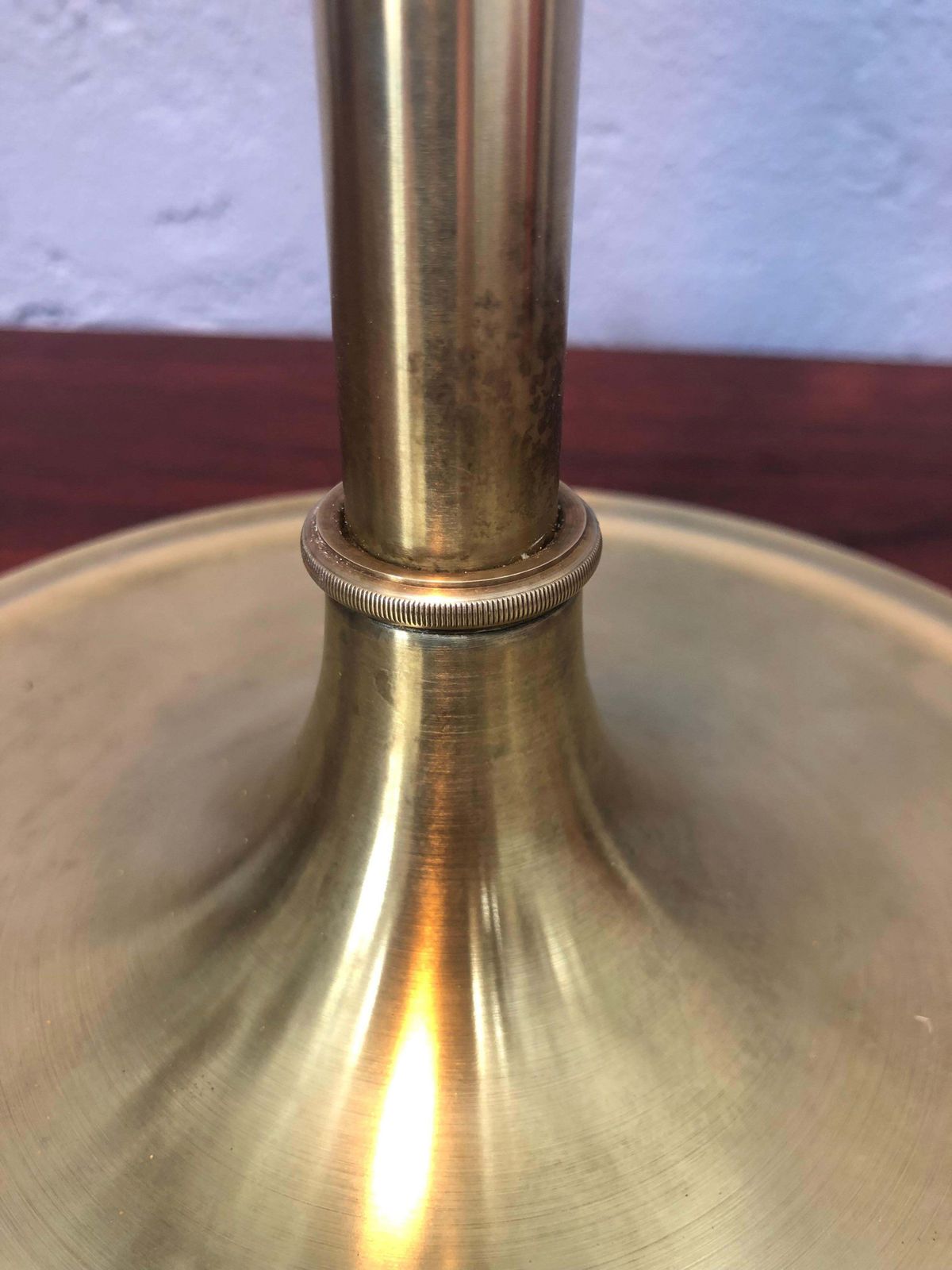 736.0 Vintage Pair Of Brass Table Lamps By Esben Klint For Le Klint From The 1950s photo