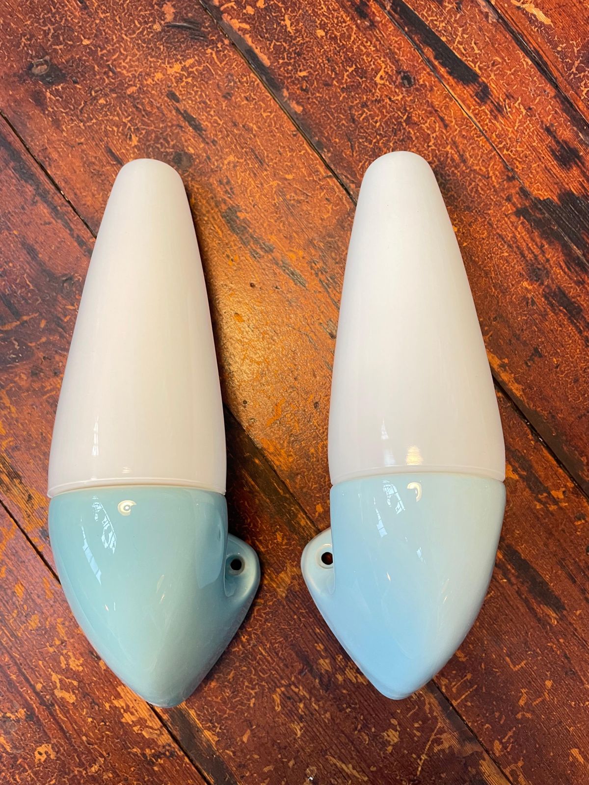 Vintage Ifö Of Sweden Ceramic Bathroom Lamps With Opaline Shades From The 1960s photo furniture