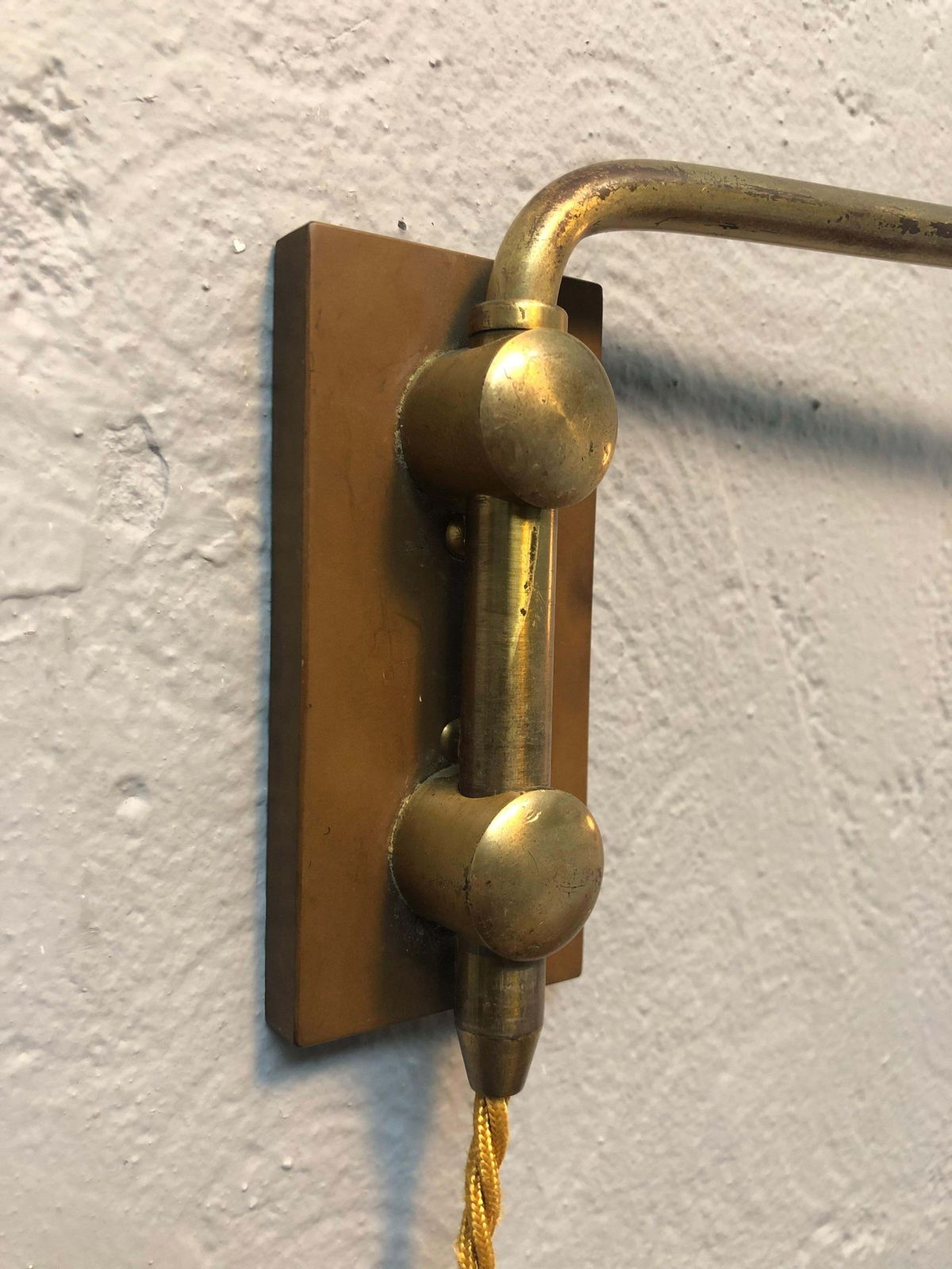 Midcentury Danish Brass Wall Lamp photo vinterior